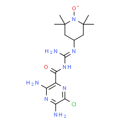 4-(((((3,5-diamino-6-chloropyrazinyl)carbonyl)amino)iminomethyl)amino)-2,2,6,6-tetramethyl-1-piperidinyloxy结构式