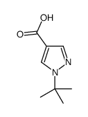 1-叔丁基吡唑-4-甲酸结构式