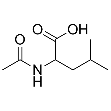 N-乙酰-DL-亮氨酸结构式