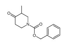 3-甲基-4-氧代哌啶-1-羧酸苄酯结构式