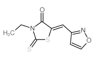 4-Thiazolidinone,3-ethyl-5-(3-isoxazolylmethylene)-2-thioxo-结构式
