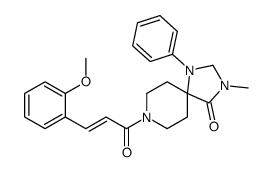 8-[(E)-3-(2-methoxyphenyl)prop-2-enoyl]-3-methyl-1-phenyl-1,3,8-triazaspiro[4.5]decan-4-one Structure