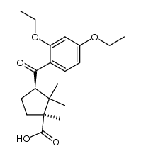 (1S,3R)-3-(2,4-diethoxybenzoyl)-1,2,2-trimethylcyclopentanecarboxylic acid Structure