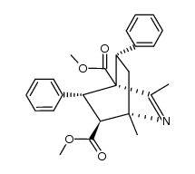 dimethyl 1α,3-dimethyl-5β,8-diphenyl-2-azabicyclo[2.2.2]oct-2-ene-4,6α-dicarboxylate结构式
