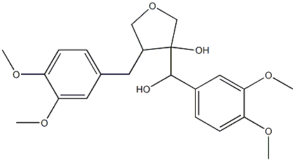 α-(3,4-Dimethoxyphenyl)-4-[(3,4-dimethoxyphenyl)methyl]tetrahydro-3-hydroxyfuran-3-methanol结构式