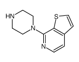 7-piperazin-1-ylthieno[2,3-c]pyridine结构式