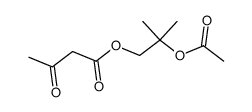 3-氧代丁酸-2-乙酰氧基-2-甲基丙基酯结构式