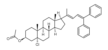 5-chloro-3β-acetoxy-24.24-diphenyl-5α-choladiene-(20(22)ξ.23)结构式