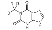 1-甲基黄嘌呤-D3结构式
