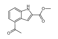 methyl 4-acetylindole-2-carboxylate结构式