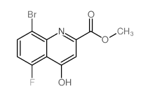METHYL 8-BROMO-5-FLUORO-4-HYDROXYQUINOLINE-2-CARBOXYLATE structure