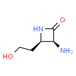 2-Azetidinone,3-amino-4-(2-hydroxyethyl)-,(3S-cis)-(9CI) Structure
