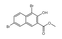 methyl 4,7-dibromo-3-hydroxynaphthalene-2-carboxylate结构式