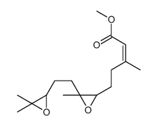 methyl 6,7-10,11-bis(epoxy)-3,7,11-trimethyl-2-dodecenoate Structure