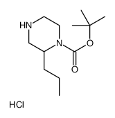 1-BOC-2-PROPYLPIPERAZINE HYDROCHLORIDE Structure