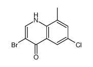 3-Bromo-6-chloro-4-hydroxy-8-methylquinoline structure