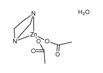 {Zn(pipz)(OAc)2}*H2O Structure