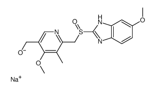 sodium,[4-methoxy-6-[(6-methoxy-1H-benzimidazol-2-yl)sulfinylmethyl]-5-methylpyridin-3-yl]methanolate Structure