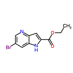 6-溴-1H-吡咯并[3,2-b]吡啶-2-羧酸乙酯结构式