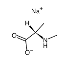 sodium N-methyl-L-alaninate Structure