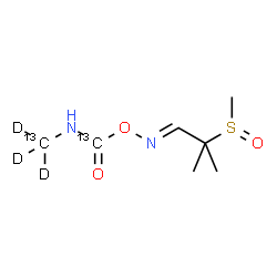 Aldicarb sulfoxide-[13C2,D3] Structure