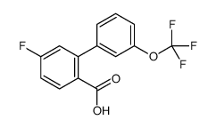 4-fluoro-2-[3-(trifluoromethoxy)phenyl]benzoic acid Structure