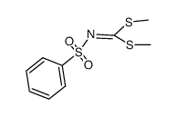N-bis-(methylsulfanylmethylene)benzenesulfonamide结构式