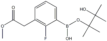 2-氟-3-(甲氧基甲酰基甲基)苯硼酸频哪醇酯结构式