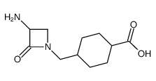 4-(3-amino-2-oxoazetidinonyl-1)methylcyclohexanecarboxylic acid Structure