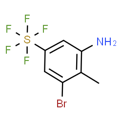 3-Bromo-2-methyl-5-(pentafluorothio)aniline Structure