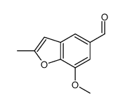 7-Methoxy-2-methylbenzofuran-5-carboxaldehyde结构式