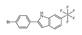2-(4-Bromophenyl)-6-(pentafluoro-λ6-sulfanyl)-1H-indole Structure
