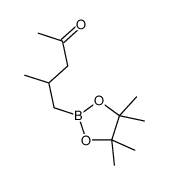 4-methyl-5-(4,4,5,5-tetramethyl-1,3,2-dioxaborolan-2-yl)pentan-2-one结构式