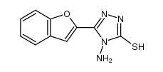 4-amino-3-(2-benzofuranyl)-5-mercapto-1,2,4-triazole Structure