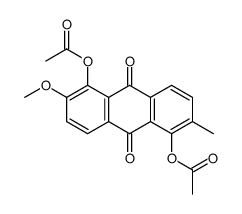 (5-acetyloxy-6-methoxy-2-methyl-9,10-dioxoanthracen-1-yl) acetate Structure