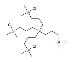 tetrakis[3-[chloro(dimethyl)silyl]propyl]silane Structure