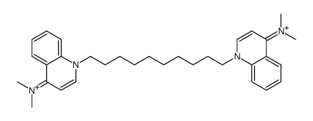 1-[10-[4-(dimethylamino)quinolin-1-ium-1-yl]decyl]-N,N-dimethylquinolin-1-ium-4-amine Structure