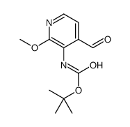 (4-甲酰基-2-甲氧基吡啶-3-基)氨基甲酸叔丁酯结构式