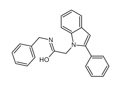 N-benzyl-2-(2-phenylindol-1-yl)acetamide结构式