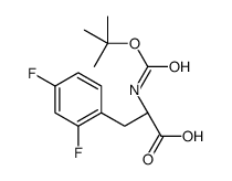 (R)-2-((叔丁氧基羰基)氨基)-3-(2,4-二氟苯基)丙酸结构式