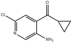 (5-氨基-2-氯吡啶-4-基)(环丙基)甲酮结构式