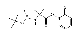 2-thioxopyridin-1(2H)-yl 2-((tert-butoxycarbonyl)amino)-2-methylpropanoate结构式
