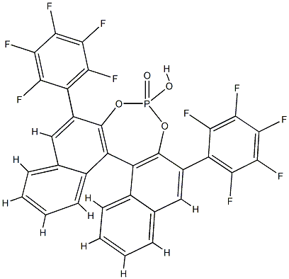 (S)-3,3'-Bis(2,3,4,5,6-pentafluorophenyl)-1,1'-binaphthyl-2,2'-diyl hydrogenphosphate Structure