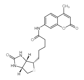 N-D-生物素-7-氨基-4-甲基香豆素结构式