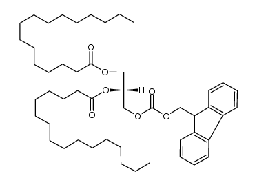 (R)-3-((((9H-fluoren-9-yl)methoxy)carbonyl)oxy)propane-1,2-diyl dipalmitate结构式