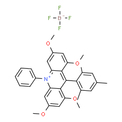 9-均三甲苯基-1,3,6,8-四甲氧基-10-苯基吖啶四氟硼酸盐结构式