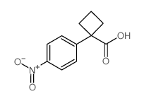 1-(4-硝基苯基)环丁烷羧酸结构式