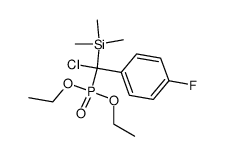 diethyl (chloro(4-fluorophenyl)(trimethylsilyl)methyl)phosphonate结构式