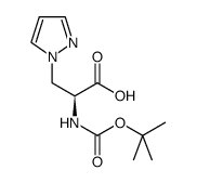 Boc-3-(1-吡唑基)-L-丙氨酸结构式