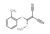 2-[(2-甲基苯基硫代)(甲基硫代)亚甲基]-丙二腈结构式